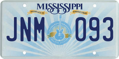 MS license plate JNM093