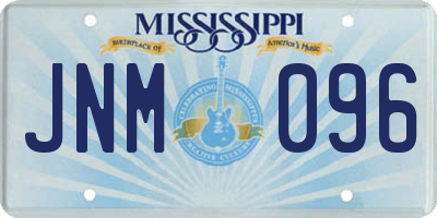 MS license plate JNM096