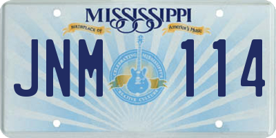 MS license plate JNM114
