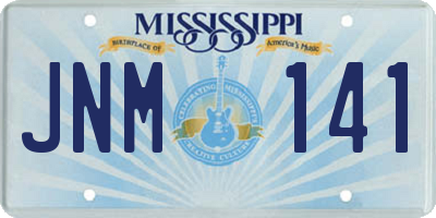MS license plate JNM141