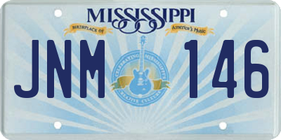 MS license plate JNM146