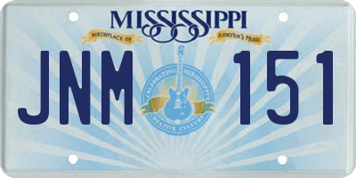 MS license plate JNM151