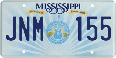 MS license plate JNM155