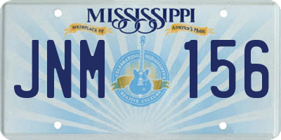 MS license plate JNM156