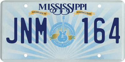 MS license plate JNM164
