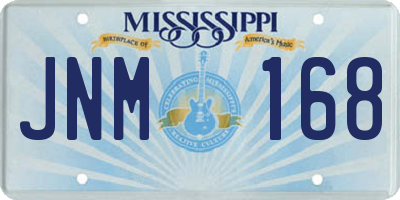 MS license plate JNM168