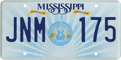 MS license plate JNM175