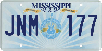 MS license plate JNM177