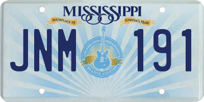 MS license plate JNM191