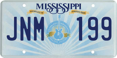 MS license plate JNM199