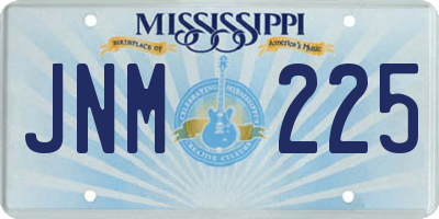 MS license plate JNM225