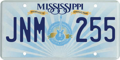 MS license plate JNM255