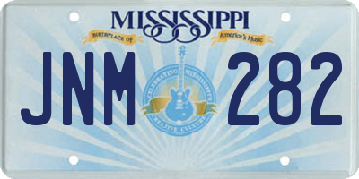 MS license plate JNM282