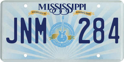 MS license plate JNM284