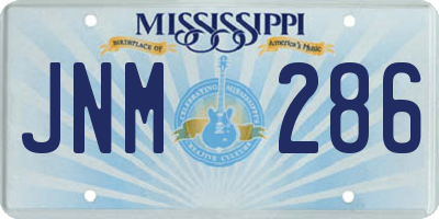 MS license plate JNM286