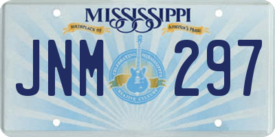 MS license plate JNM297