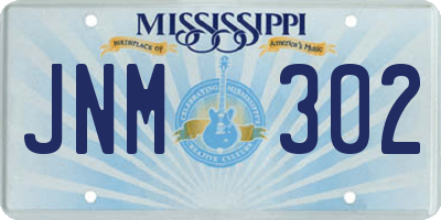MS license plate JNM302