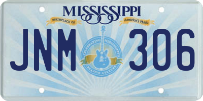 MS license plate JNM306