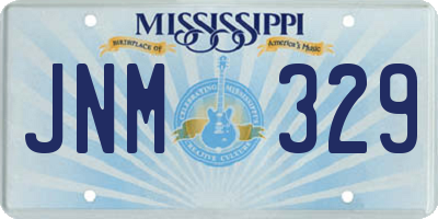 MS license plate JNM329