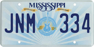 MS license plate JNM334