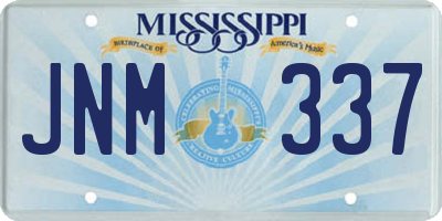 MS license plate JNM337