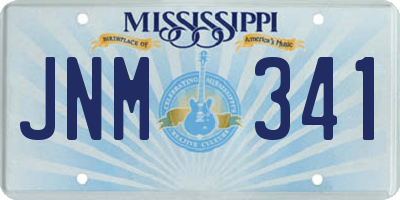 MS license plate JNM341