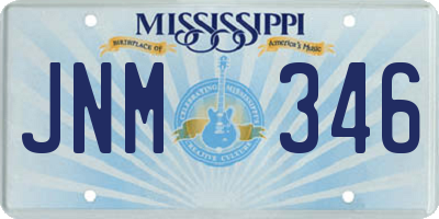MS license plate JNM346