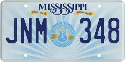 MS license plate JNM348
