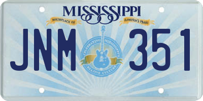 MS license plate JNM351