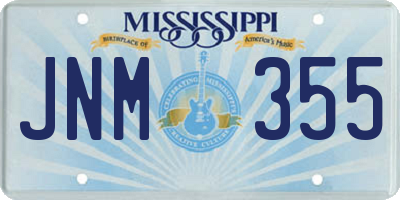 MS license plate JNM355