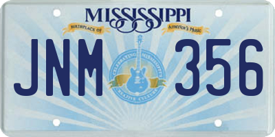 MS license plate JNM356