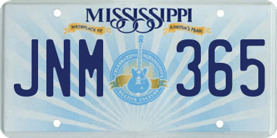 MS license plate JNM365