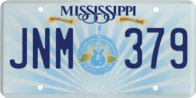 MS license plate JNM379