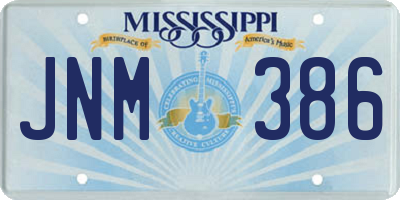 MS license plate JNM386