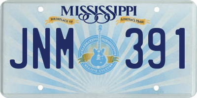 MS license plate JNM391