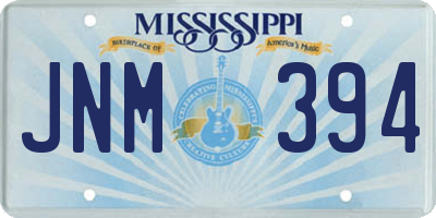 MS license plate JNM394