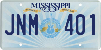 MS license plate JNM401