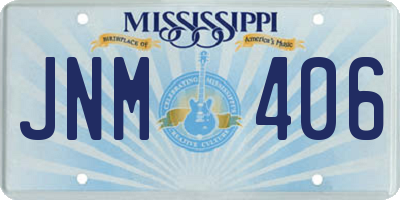 MS license plate JNM406