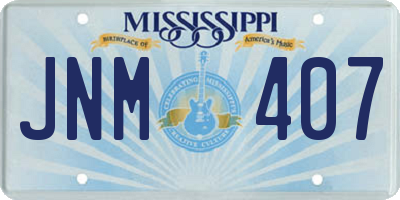 MS license plate JNM407