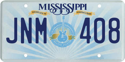 MS license plate JNM408