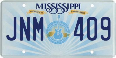 MS license plate JNM409