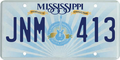 MS license plate JNM413
