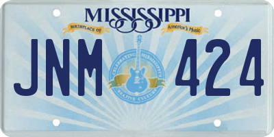 MS license plate JNM424