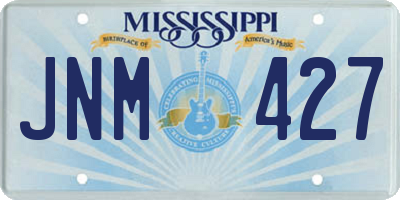 MS license plate JNM427