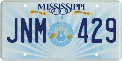 MS license plate JNM429