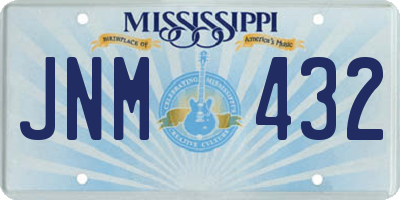 MS license plate JNM432