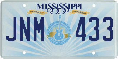 MS license plate JNM433