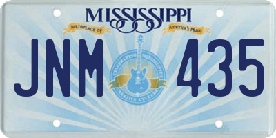 MS license plate JNM435