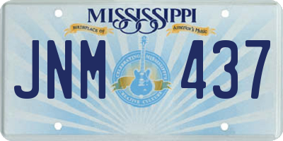 MS license plate JNM437