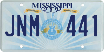 MS license plate JNM441
